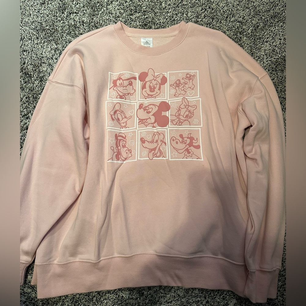 Disney Pink Graphic Crewneck Sweater